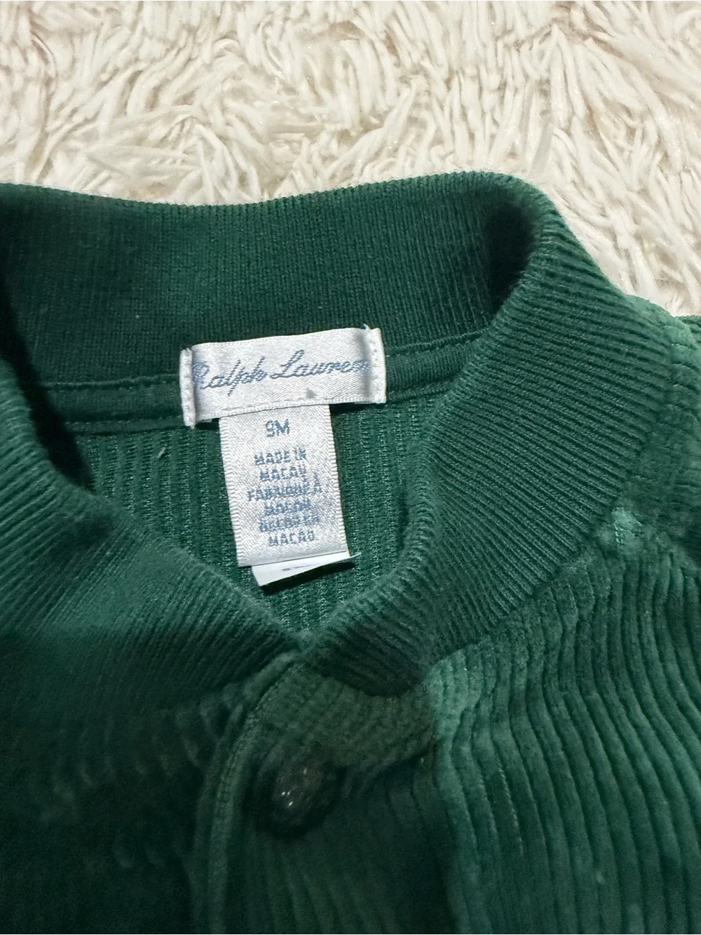 Polo Ralph Lauren Baby 2-Pc. Corduroy Jacket & Pants Set - Size 9 Months